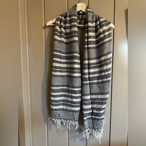 Spring Summer blue and white scarf